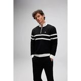 Ellesse Erkek Yarım Fermuarlı Sweat EM619-BK Siyah M