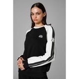 Ellesse Kadın Sweatshirt EF197-BK Siyah-Beyaz Desenli Sonbahar Kış Sezonu - Black