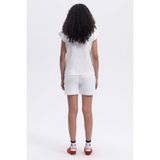 Ellesse Kadın Tişört EF450 Beyaz Kısa Kol Normal Kesim Pamuklu Günlük Stil - XS