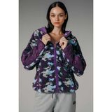 Ellesse Regular Fit Yumuşak Dokulu Renkli Kapüşonlu Teddy Ceket Bayan Ceket EF190 - Mor - Siyah - XS