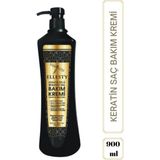 Ellesty Keratin Özlü Besleyici Saç Kremi 900 ml Sülfat İçermeyen Yumuşatıcı Etki