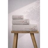 Ellia Soft Eifel 3 Parça Havlu Seti %100 Pamuklu Kutulu Hamam Takımı Çeyiz Seti Lüks Banyo Havlusu Gri - Standart