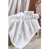 Ellia Soft Love 3 Parça Havlu Seti | %100 Pamuklu | Kutulu Hamam Takımı | Çeyiz Seti | Lüks Banyo Havlusu