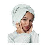 Ellia Soft Marcella %100 Pamuk Saç Kurutma Bonesi | Lastikli ve Düğmeli Havlu Bone