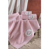 Ellia Soft Şahika 3 Parça Havlu Seti | %100 Pamuklu | Kutulu Hamam Takımı | Çeyiz Seti | Lüks Banyo Havlusu