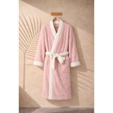 Ellia Soft Winter Wellsoft Peluş Kadın Sabahlık - M - Pembe