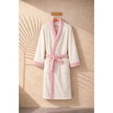 Ellia Soft Winter Wellsoft Peluş Kadın Sabahlık - XL - Beyaz