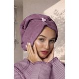 Ellia Soft Zarif Bone Hair Kalın Mikrofiber Saç Kurutma Bonesi Saç Havlusu Saç Kurulama Havlusu Mor - Standart