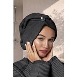Ellia Soft Zarif Bone Hair Kalın Mikrofiber Saç Kurutma Bonesi Saç Havlusu Saç Kurulama Havlusu Siyah - Standart