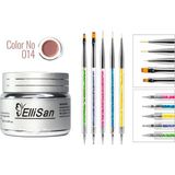 Ellisan Protez Tırnak Jeli Builder Gel 56 Gram + Tırnak Süslemedesen Fırçası Seti No:2181