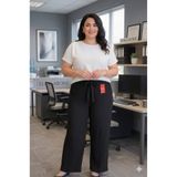 elma abone BÜYÜK BEDEN KADIN BELİ LASTİKLİ YAZLIK BURGU PANTOLON