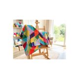 eL&Ma Design El Örgüsü Çok Renkli Geometrik Desenli Diz Battaniyesi (95 X 95) BTNY648024040
