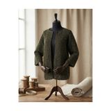 eL&Ma Design El Örgüsü Etnik Otantik Haki Yeşil Kırçıllı Altıgen Hırka HRKA792690886