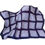 El@Ma El Örgüsü Renkli Patchwork Büyük Boy Battaniye (135X195) - 195 x 130 cm