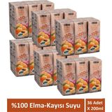 Elma Kayısı Suyu %100 Meyve Suyu Oranı Şeker Ilavesiz 36 Adet x 200 ml
