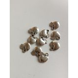 Elma Metal Çinko Alaşım Kolye Ucu 11x2mm 10 Adet Gri
