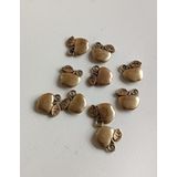 Elma Metal Çinko Alaşım Kolye Ucu 11x2mm 10 Adet Sarı