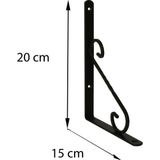 Elma Shop Ferforje Raf Altı No:2 Siyah - 001-Renkli - 1 Adet