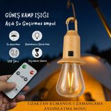 Elma Shop LED Kamp - Çadır - Iç ve Dış Mekan Lambası - Kumandalı - Askı Kancalı -Güneş Enerjisi ve USB Şarjlı - Su Geçirmez