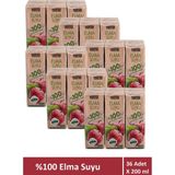 Elma Suyu %100 Meyve Suyu Oranı Şeker Ilavesiz 36 Adet x 200 ml
