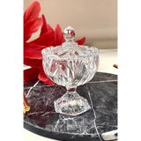 Elmas Ayaklı Cam Şekerlik - Sunumluk - Lokumluk 14 cm