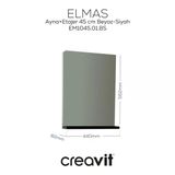 Elmas Ayna Ve Etajer 45 Cm Beyaz-Siyah