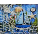 Elmas Boyama Boncuklu Goblen Mozaik Puzzle Kristal Taşlı Pano 40X30 Kit Tam Set
