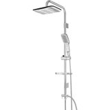 Elmas Duş Swing Tepe Başlıklı Duş Seti - (20 x 29 cm)Swing Krom El Duşu