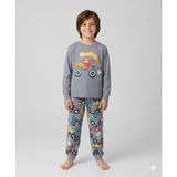 Elmas Kids Erkek Çocuk Pijama Takımı Atv Baskı Desenli ELM-3080 - Gri - 1 - 2 Yaş