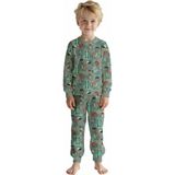 Elmas Kids Erkek Çocuk Pijama Takımı Kaykay Desenli ELM-3086 - Yeşil - 10 - 11 Yaş