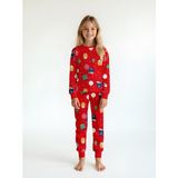 Elmas Kids Kız Çocuk Yılbaşı Yeniyıl Temalı Pijama Takımı ELM-4107 - Kırmızı - 10 - 11 Yaş