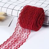 Elmas Süs Bordo Dantel Kurdele (6CM-10M)