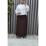 Elmas Tesettür Kadın Giyim Büyük Beden Suna Düğmeli Etek h 50 ELT1202