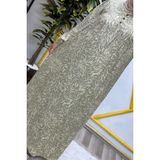 Elmas Tesettür Kadın Tesettür Giyim Büyük Beden Yaprak Desenli Tam Robalı Elbise - Mint Yeşili - 3XL