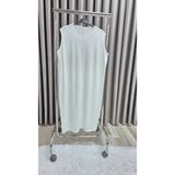 Elmas Tesettür Kadın Tesettür Giyim Uzun Kurtarıcı İçlik Elbise Beyaz 3XL FER9267