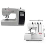 Elmas Tr220 Elektronik Dikiş Makinesi (Siyah) Ve 328 Ev Tipi 4 İplik Overlok Makinesi