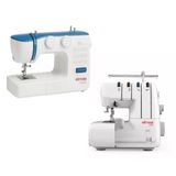 Elmas Tr360 (Mavi) Dikiş Makinesi Ve 328 Ev Tipi 4 İplik Overlok Makinesi
