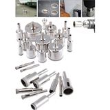 Elmaslı Boru Tipi Panç 23 Parça (3MM-65MM) Mermer Granit Fayans Cam Yuvarlak Delme Matkap Uyumlu - Standart - Çok Renkli