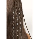ELMATOLYE Saç Yüzüğü Boho Gold Saç Küpesi Seti Ayarlanabilir Halkası Ponytail Cuff Örgü Dreadlock Uyumlu 8li