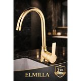ELMİLLA ARMATÜR Elmilla Armatür Kca Gold Altın Banyo Musluğu Çeşmesi Çift Su Girişli Yerli Üretimelmilla