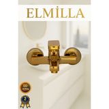 ELMİLLA Gold Kare Lüx Paslanmaz Kararmaz Pirinç Malzeme Banyo Duş Bataryası Musluk Çeşmesi Garantili Banyo Bataryası