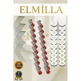 Elmilla Kırmızı Taharet Musluğu Rozetli Ara Musluk Paslanmaz Krom Kaplama 20Li Set