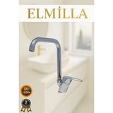ELMİLLA Mix Köşe Mutfak Evye Musluğu Çeşmesi Bataryası - Krom