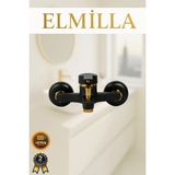ELMİLLA Siyah Gold Paslanmaz Kararmaz Pirinç Malzeme Banyo Duş Bataryası Musluk Çeşmesi Garantili Banyo Bataryası