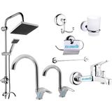 Elmina Armatür Robot Duş - Banyo- Lavabo- Mutfak Bataryası Musluğu Çeşmesi Full Set Robot Duş Ful Set