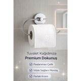 ELMİNA ARMATUR Vida Bağlantılı Krom Kapaksız Tuvalet Kağıtlığı Paslanmaz Çelik Duvara Monte WC Kağıtlık Banyo Aksesuarı