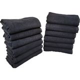 Elmira Textile 12'li Paket Boya Tutmayan Mikrofiber El Yüz Spor Kuaför Havlusu 50 x 90 cm. Beyaz