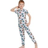 Elmkp Krem Safari Desen Erkek Çocuk Pijama Takımı 3-10 Yaş 3103 - 7 - 8 Yaş