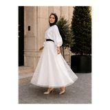 ELMODA Kadın Puantiyeli Tül Mevlana Etek
