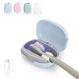 ELMWAY UV Dezenfektanı Diş Fırçası Kılıfı, 2 ADET Taşınabilir Mini Diş Fırçası Tutucu, Ev ve Seyahat için Sterilize Edilebilir, Elektrikli ve Manuel için Tüm Diş Fırçalarına Uyar (Beyaz)